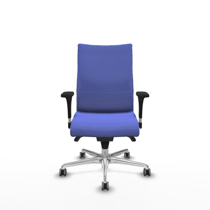 Piqueras Y Crespo Silla Albacete confidente bleu clair avec mécanisme Synchro et base aluminium