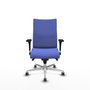 Piqueras Y Crespo Silla Albacete confidente bleu clair avec mécanisme Synchro et base aluminium
