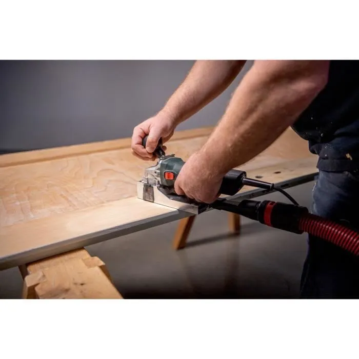 Metabo Fraiseuse à bois LF 850 S avec 4 lames carbure réversibles et raccord d'aspiration - Décolleuse pour peinture et laque sur portes, escaliers, fenêtres