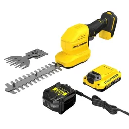 Stanley Fatmax Taille-haie et cisaille à gazon sans fil 18V STCSS20D1-QW avec batterie 2Ah et chargeur