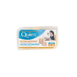 QUIES Bouchons d'oreilles en mousse couleur chair, 6 unités