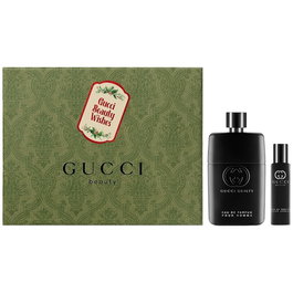 Gucci Set Coffret Parfum Guilty Eau de Parfum pour Homme - Flacon 90 ml + Flacon voyage 15 ml