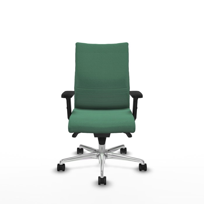 Piqueras Y Crespo Albacete confidente - Chaise de bureau Vert émeraude avec mécanisme Sincro et base aluminium Piqueras Y Crespo Albacete confidente - Chaise de bureau Vert émeraude avec mécanisme Sincro et base aluminium