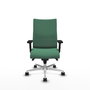 Piqueras Y Crespo Albacete confidente - Chaise de bureau Vert émeraude avec mécanisme Sincro et base aluminium