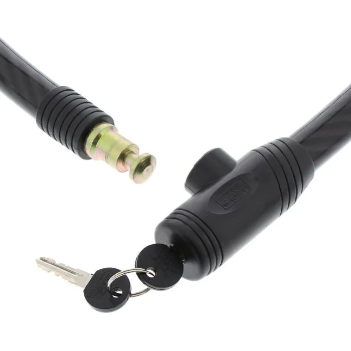 Burg Wachter Antivélo câble acier 570 120, 25 mm de diamètre, gaine PVC, 120 cm de long, protection contre le vol