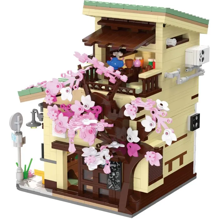 Cada Bâtiments – Jeu de construction Epicerie Kitty – 921 pieces – Dès 14 ans – LED inclus