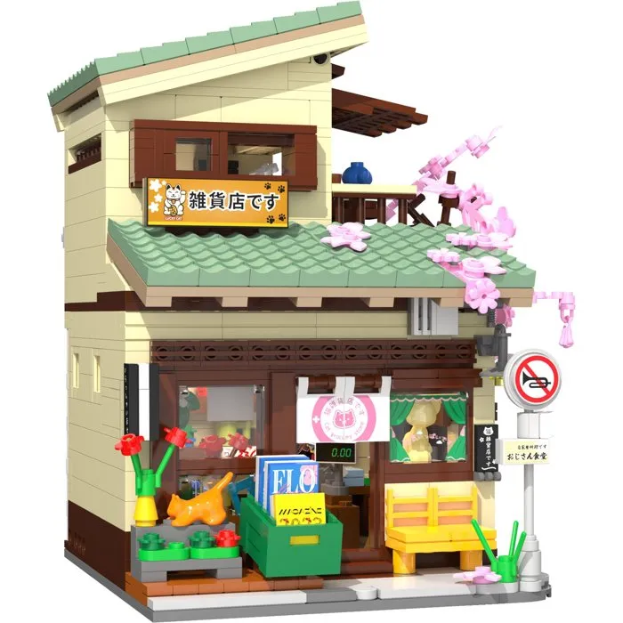 Cada Bâtiments – Jeu de construction Epicerie Kitty – 921 pieces – Dès 14 ans – LED inclus