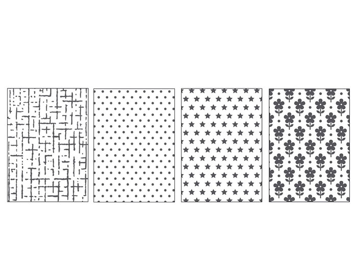 Misskuty Set de 4 Dossiers de Gaufrage 2D PUSH (Pois, Étoiles, Mur et Fleurs) Misskuty Set de 4 Dossiers de Gaufrage 2D PUSH (Pois, Étoiles, Mur et Fleurs)