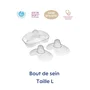 MAM Bout de sein en silicone taille L - Lot de 2 pièces + boîte de stérilisation - Aide à l'allaitement pour mamelons douloureux