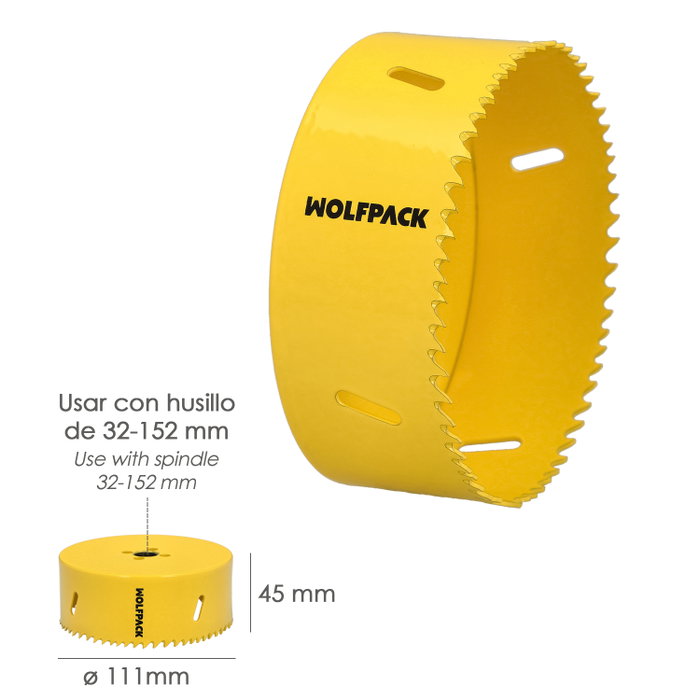 WOLFPACK LINEA PROFESIONAL Couronne de Scie Bimétal Ø 111 mm