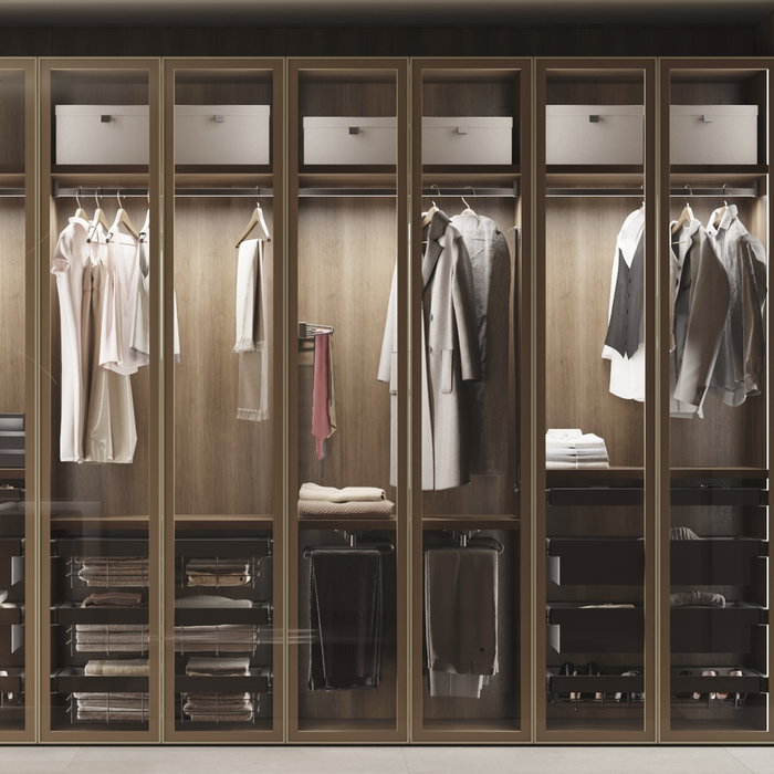 Emuca Lot de 2 rails de penderie Luxe de 0,75 m de long avec supports, Aluminium et Plastique, Titane Emuca Lot de 2 rails de penderie Luxe de 0,75 m de long avec supports, Aluminium et Plastique, Titane