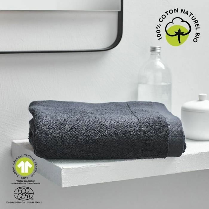 Today Drap de bain Organic 70 x 130 cm Fusain Today Drap de bain Organic 70 x 130 cm Fusain