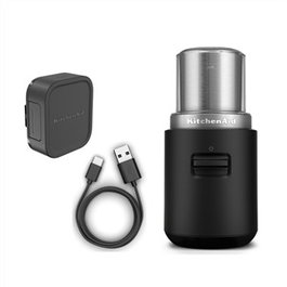 Kitchenaid 5KBGR111BM Moulin à café portable et sans fil avec batterie rechargeable, capacité 113 g (environ 12 tasses), noir mat