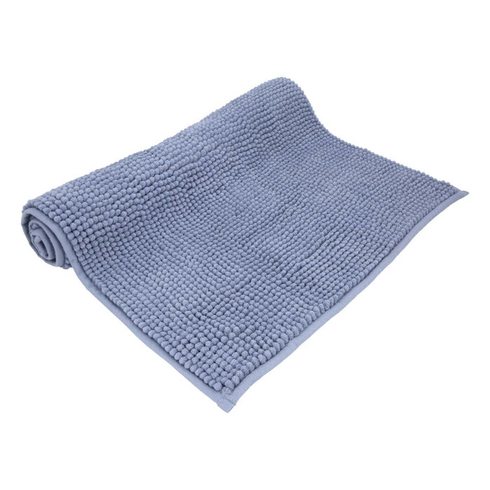 ORYX Tapis de bain en chenille bleu 50x80 cm