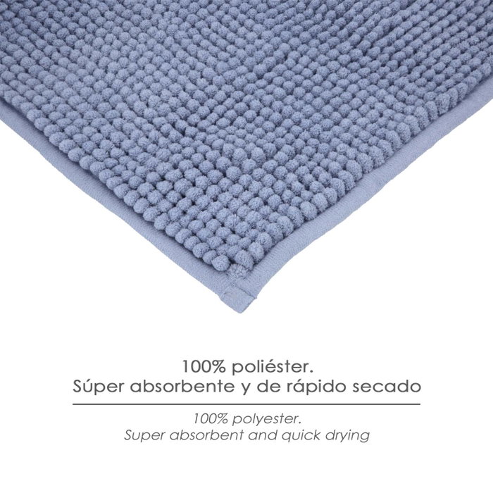ORYX Tapis de bain en chenille bleu 50x80 cm