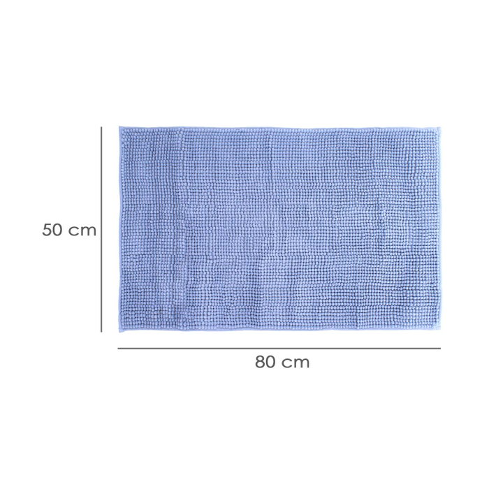 ORYX Tapis de bain en chenille bleu 50x80 cm