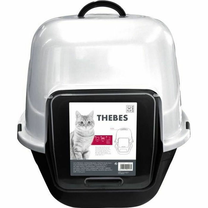 M Pets THEBES Maison de toilette XXL Noir et blanc M Pets THEBES Maison de toilette XXL Noir et blanc