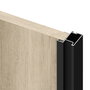 Emuca Kit de quincaillerie pour armoire à 2 portes coulissantes Placard 74, poignée Sharp, noir