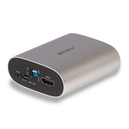 Lindy 4K60 HDMI eARC Extractor Argent/Noir