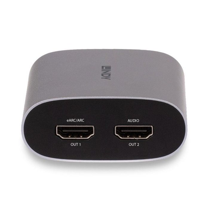 Lindy 4K60 HDMI eARC Extractor Argent/Noir Lindy 4K60 HDMI eARC Extractor Argent/Noir