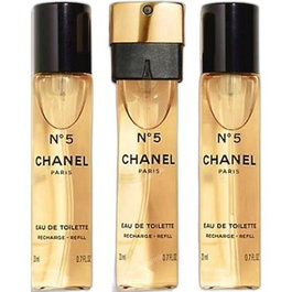 Chanel N° 5 Eau de Toilette Recharge Vaporisateur de Sac 3 x 20 ml