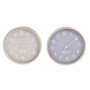 Horloge Murale Home ESPRIT Beige Gris PVC 30 x 4 x 30 cm (2 Unités)