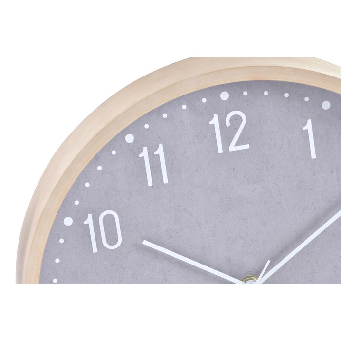 Horloge Murale Home ESPRIT Beige Gris PVC 30 x 4 x 30 cm (2 Unités)