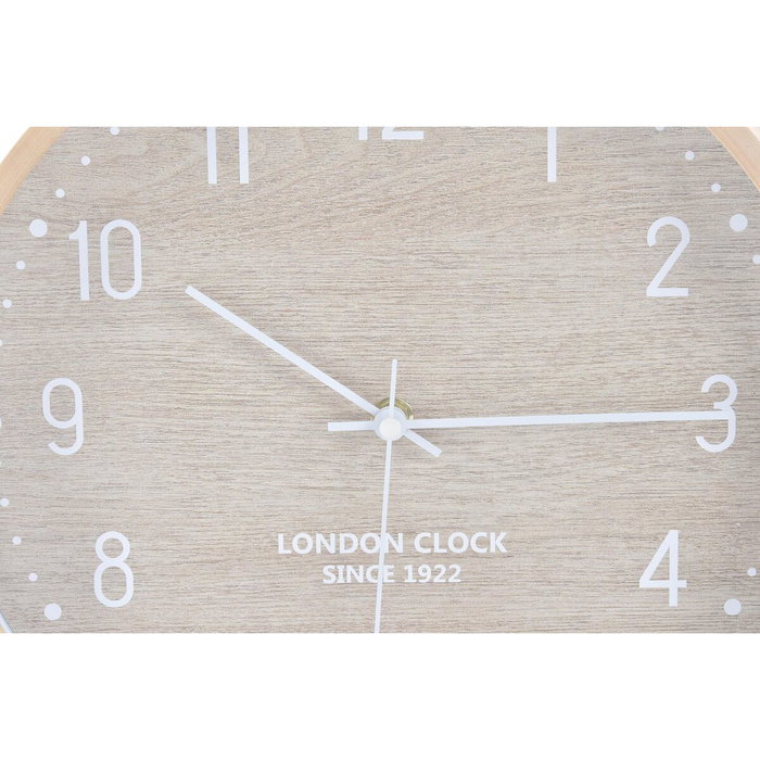 Horloge Murale Home ESPRIT Beige Gris PVC 30 x 4 x 30 cm (2 Unités)