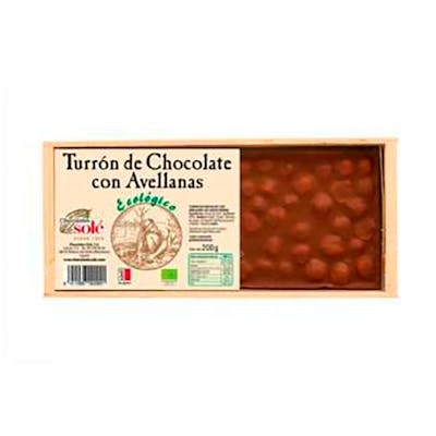 CHOCOLATES SOLE Turron au chocolat avec noisettes ECO 200g CHOCOLATES SOLE Turron au chocolat avec noisettes ECO 200g