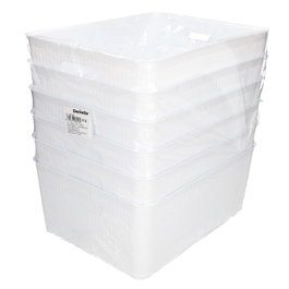 Dovelis Lot de 6 Paniers Organisateurs Rétractables 10L Blanc