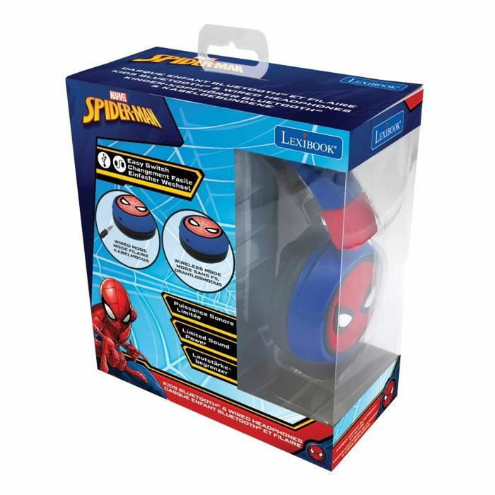 LEXIBOOK Casque 2 en 1 Spiderman Bluetooth et Filaire LEXIBOOK Casque 2 en 1 Spiderman Bluetooth et Filaire