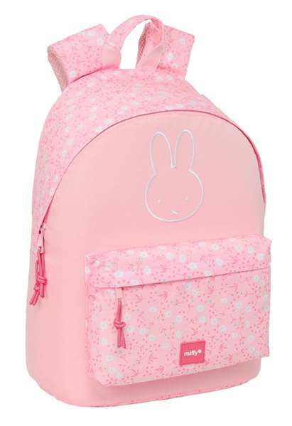 Safta Sac à dos pour ordinateur portable 14.1" Miffy Fleurs, 31 x 41 x 16 cm, pour enfants à partir de 3 ans