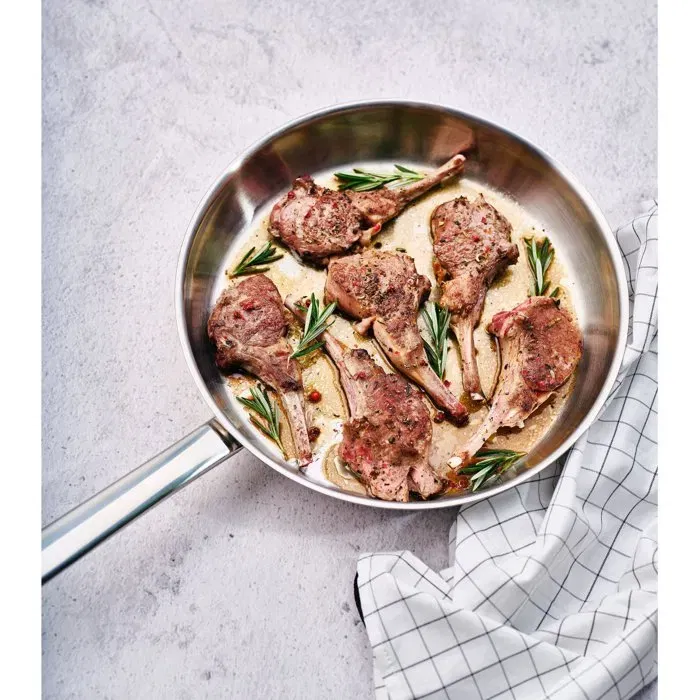 Cosy & Trendy Daily - Poêle en acier inoxydable avec fond aluminium encapsulé - 28 cm - Compatible tous feux dont induction et four