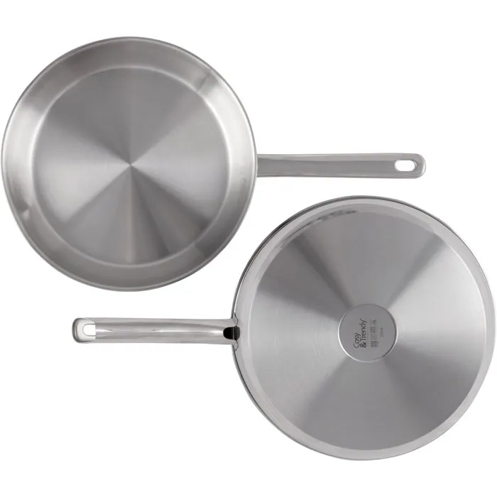 Cosy & Trendy Daily - Poêle en acier inoxydable avec fond aluminium encapsulé - 28 cm - Compatible tous feux dont induction et four