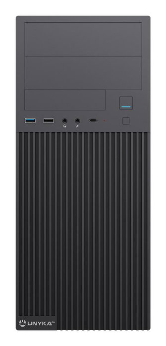 Unykach AERO C360 Boîtier ATX Noir avec Alimentation 500W