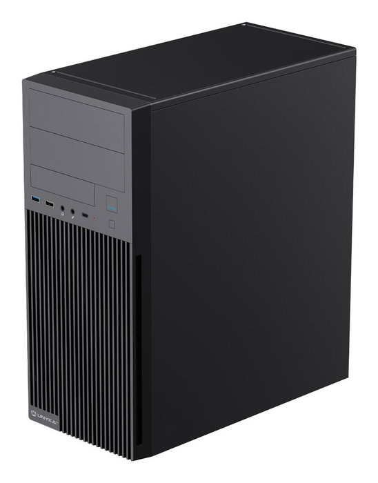 Unykach AERO C360 Boîtier ATX Noir avec Alimentation 500W