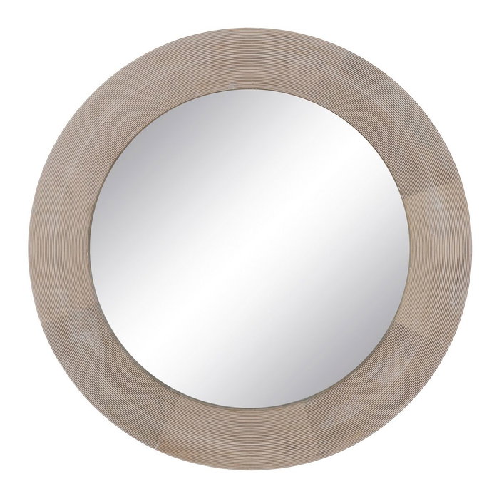 BigBuy Home Miroir mural Blanc Naturel Vertical 91,5 x 3,8 x 91,5 cm