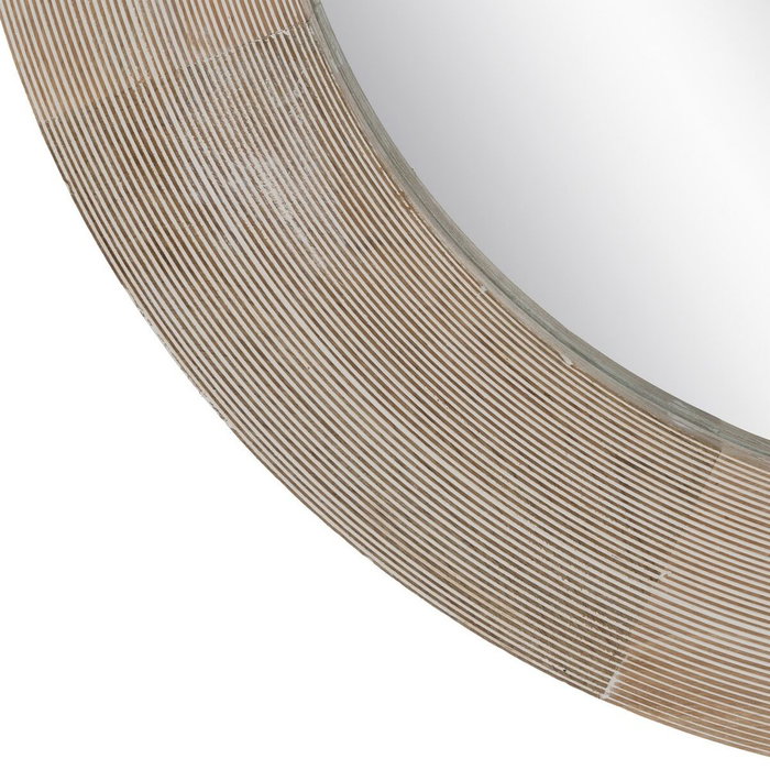 BigBuy Home Miroir mural Blanc Naturel Vertical 91,5 x 3,8 x 91,5 cm