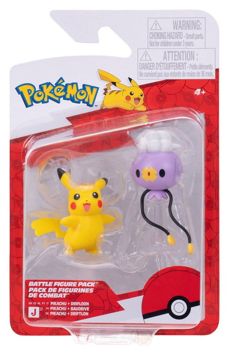Jazwares Pokémon Battle Figure figurines 2-Pack Baudrive & Pikachu Jazwares Pokémon Battle Figure figurines 2-Pack Baudrive & Pikachu