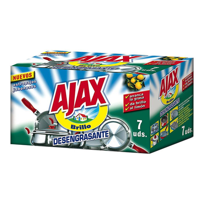 Ajax Éponge savonneuse dégraissante citron 7 uds Ajax Éponge savonneuse dégraissante citron 7 uds
