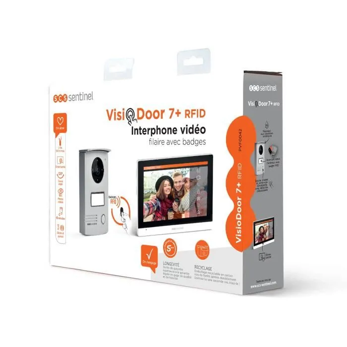 SCS Sentinel Interphone Vidéo Filaire VisioDoor 7+ RFID - Écran Tactile 7" avec Vision Nocturne, Badges, Ouverture Portail - Garantie 5 Ans SCS Sentinel Interphone Vidéo Filaire VisioDoor 7+ RFID - Écran Tactile 7" avec Vision Nocturne, Badges, Ouverture Portail - Garantie 5 Ans