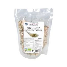 ALGAMAR Sopa De Arroz Verduras Y Algas 250Gr - Soupe Bio Riz Légumes Algue Wakame, Vegan