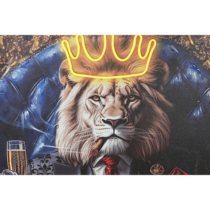 Home ESPRIT Cadre Bleu Noir Léopard Lion Loft 100 x 4 x 100 cm (2 Unités) Home ESPRIT Cadre Bleu Noir Léopard Lion Loft 100 x 4 x 100 cm (2 Unités)
