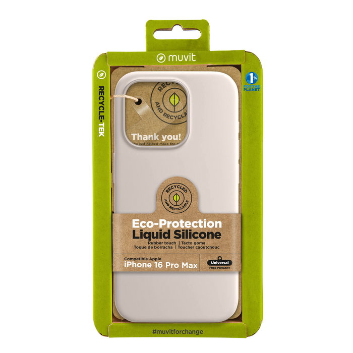 Protection pour téléphone portable Muvit for Change iPhone 16 Pro Max Nude