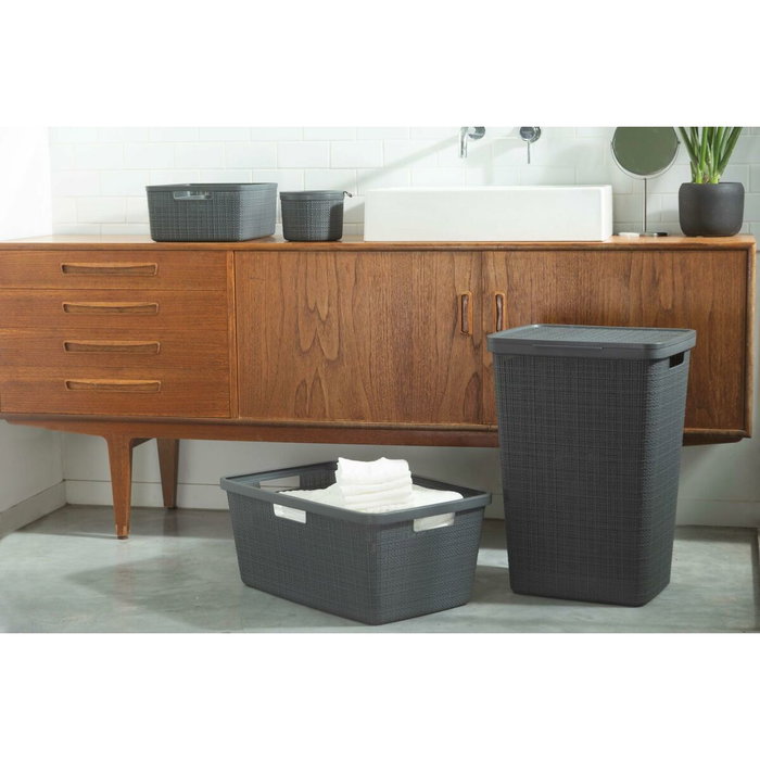 Curver Coffre à linge 58 L Anthracite