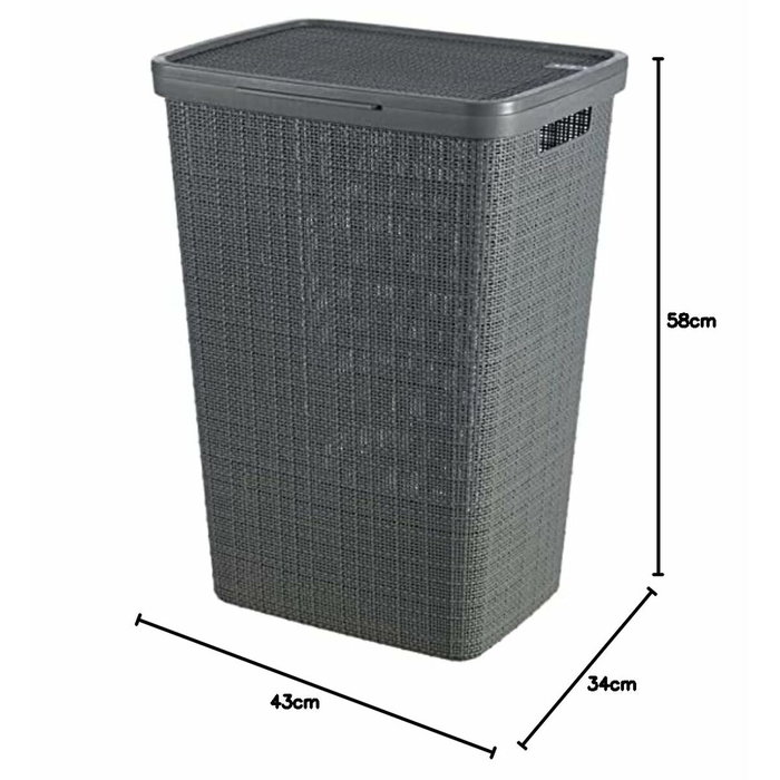 Curver Coffre à linge 58 L Anthracite
