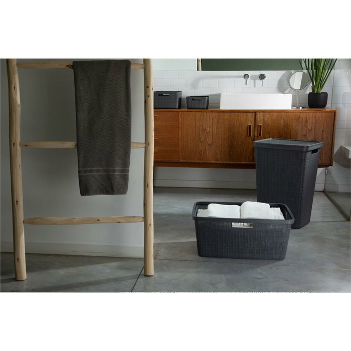 Curver Coffre à linge 58 L Anthracite