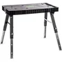 Fieldmann FDN 4250 - Table multifonctionnelle pour bricolage et travail à domicile - Surface 94 x 48 cm, hauteur réglable 52-80 cm, capacité de charge 150 kg, légère et portable