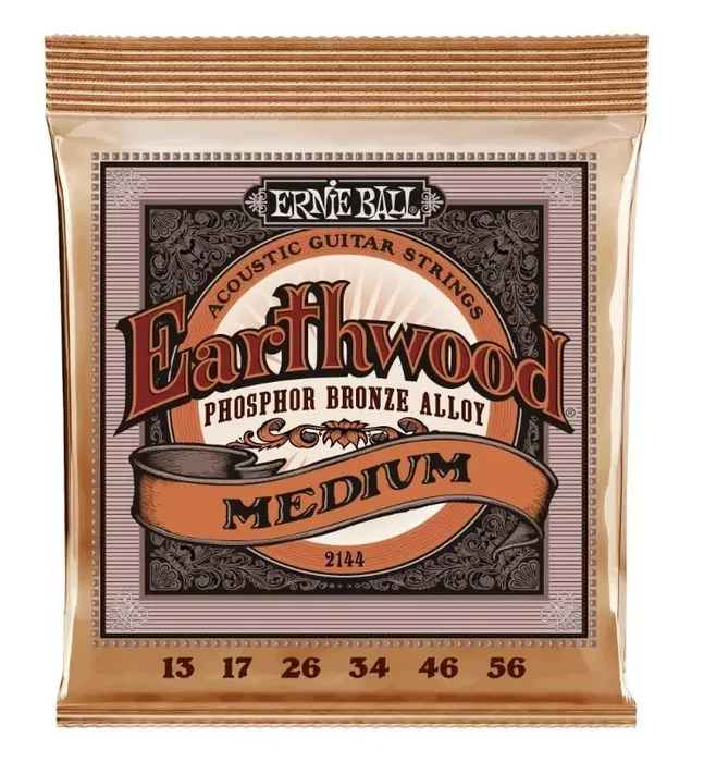 Ernieball Earthwood 92/8 Phosphor Bronze Medium 13-56 Jeu de cordes acoustique Ernieball Earthwood 92/8 Phosphor Bronze Medium 13-56 Jeu de cordes acoustique