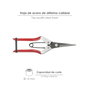 WOLFPACK LINEA PROFESIONAL Ciseaux de récolte de raisins P 1552 180 mm